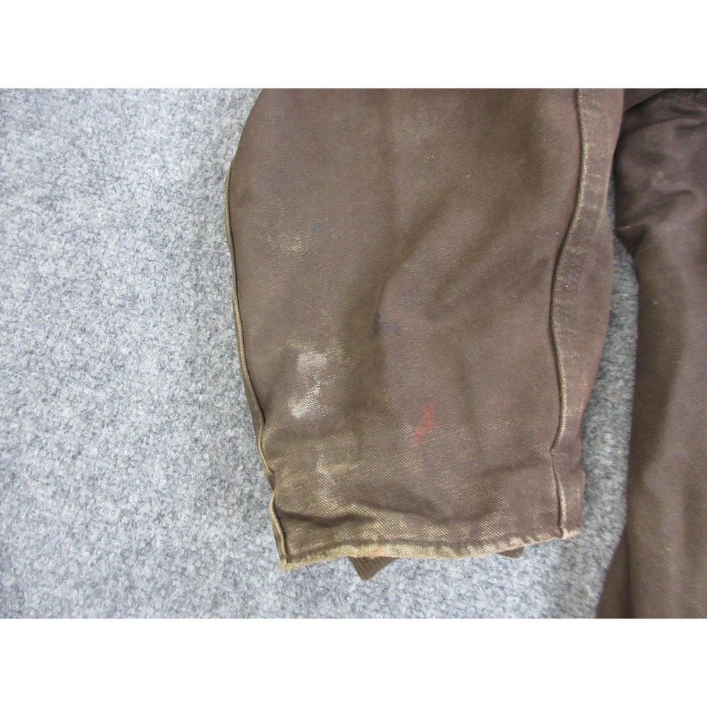 VTG Carhartt Detroit Jacket Mens Large Brown C61 Sherpa Lined Work Chore‎ Coat - Picture 7 of 16